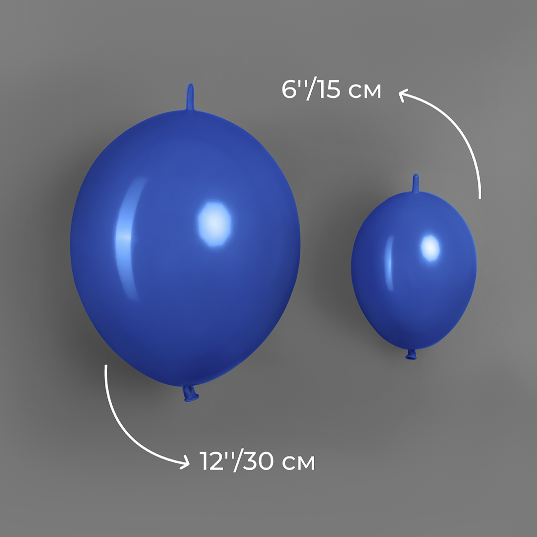 Шар (6''/15 см) Линколун, Темно-синий, пастель, 100 шт.