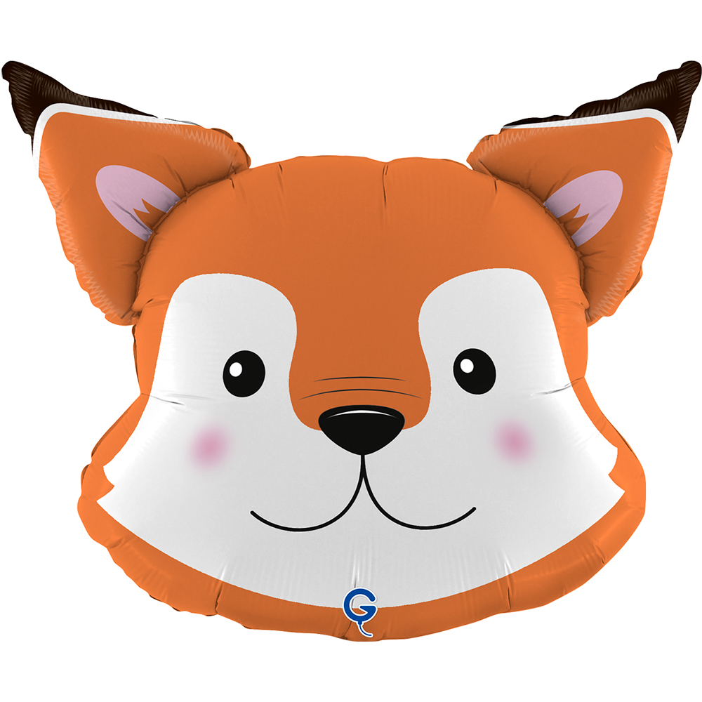 Шар (12''/30 см) Мини-фигура, Голова, Лиса, 1 шт.