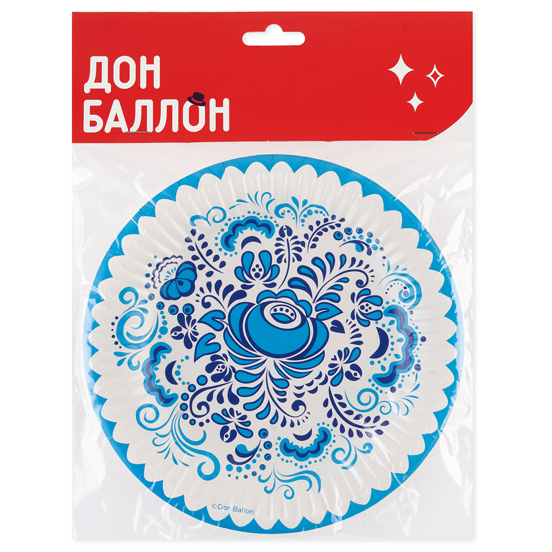 Тарелки (7''/18 см) Фарфоровый букет, 6 шт.