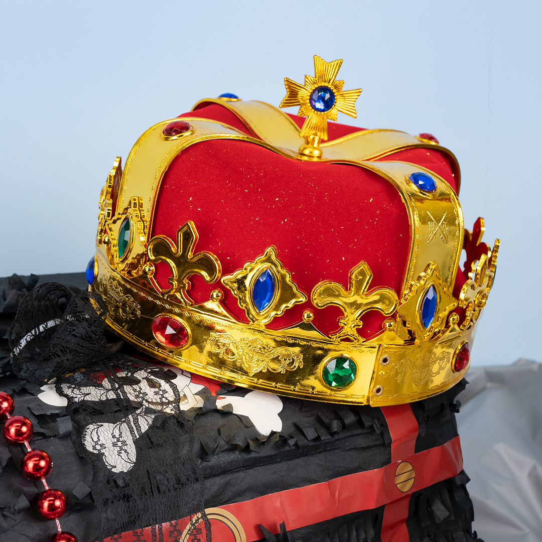 Корона тканевая, Король, Золото, 1 шт. 