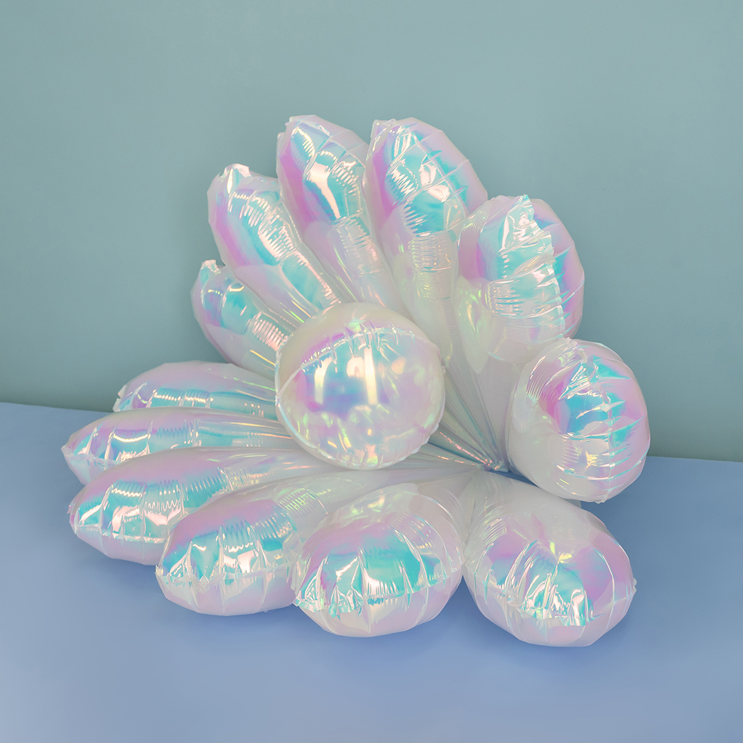 Шар 3D (40''/102 см) Звезда, Составная, Жемчужный, Хамелеон, 1 шт. в уп.