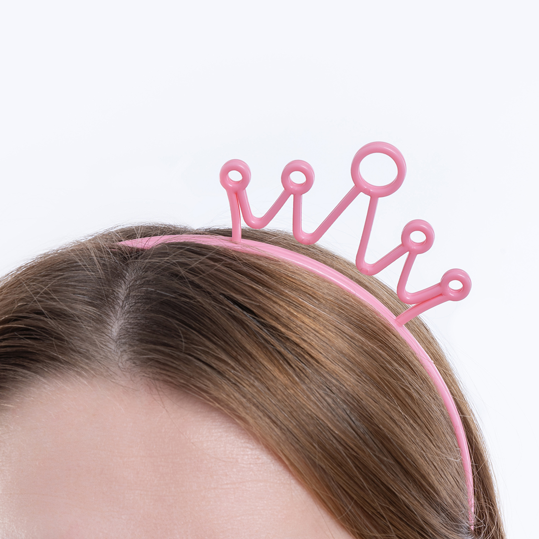 Ободок, Корона, Розовый, 1 шт. 