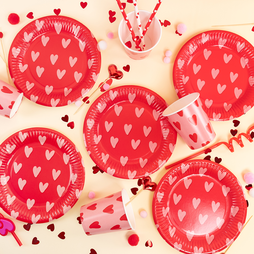 Стаканы (250 мл) Сердечки, 6 шт.