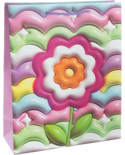 Пакет подарочный, 210гр, Красочный цветок, Дизайн №4, 41*31*12 см, 1 шт.