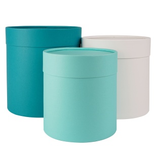 Набор коробок Цилиндр, Морской бриз, Ассорти, 18*18 см, 3 шт. в упак. 