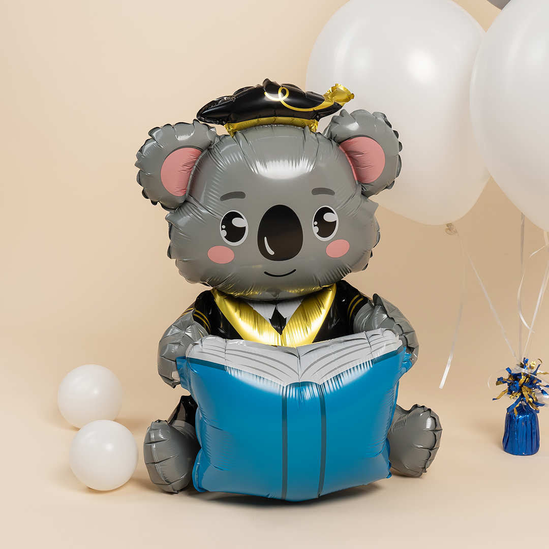 Шар 3D (37''/94 см) Коала Выпускник, 1 шт. в уп.