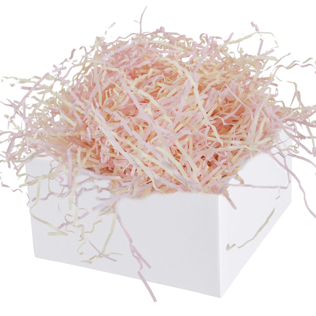 Наполнитель для коробок, бумага, Микс, Кремовый/Розовый, 50 г.