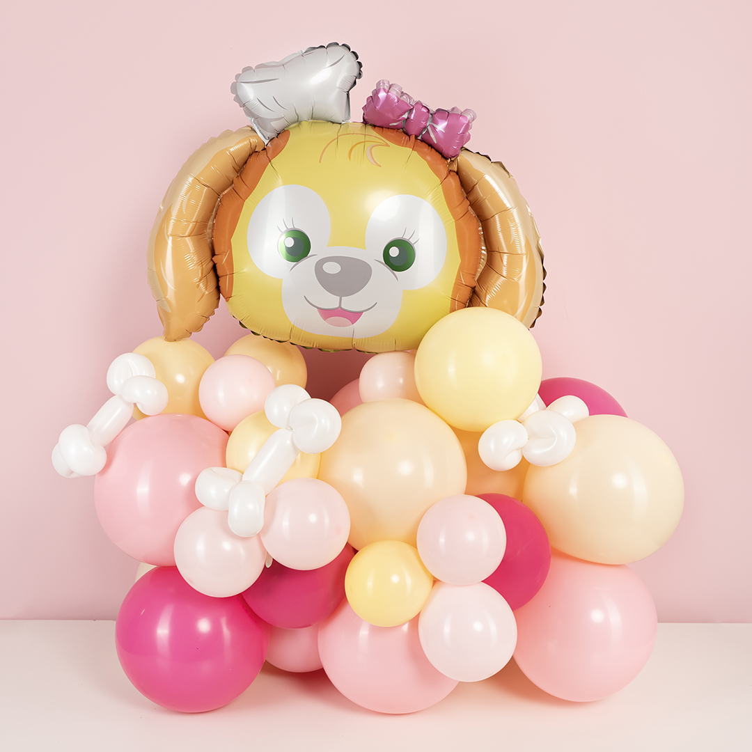 Шар (33''/84 см) Фигура, Собачка с бантиком (надув воздухом), 1 шт.