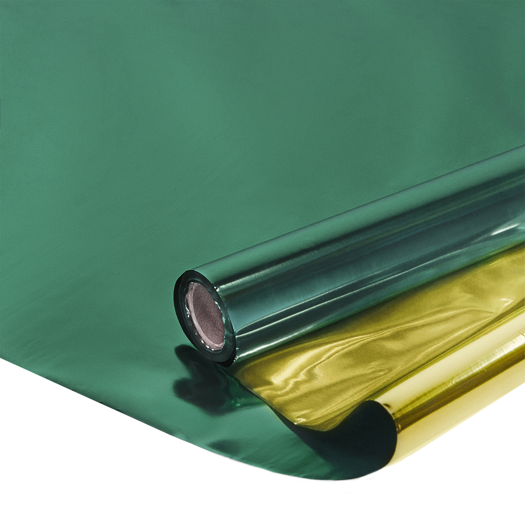 Полисилк 25мкм (1*20 м) Изумрудный/Золото, 1 шт.