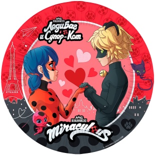 Тарелки (7''/18 см) Леди Баг и Супер-кот, 6 шт.