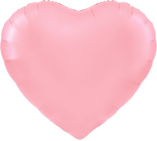 Шар (63''/160 см) Сердце, Розовый, Сатин, 1 шт. в уп.