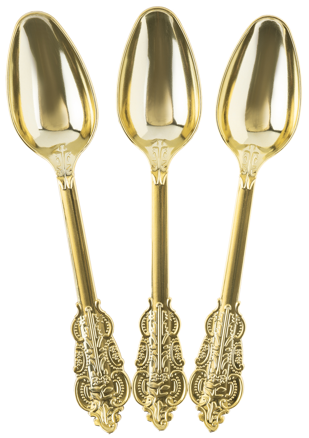Ложки, Барокко, Золото, Металлик, 17,5 см, 10 шт. в упак. 