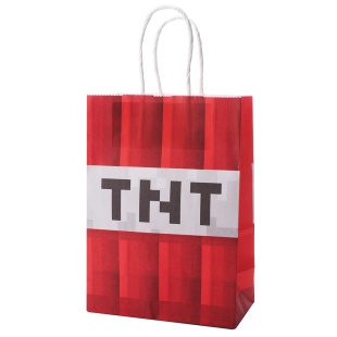 Пакет подарочный, Крафт 120гр, Пиксели, Дизайн №1, 21*15*8 см, 1 шт.