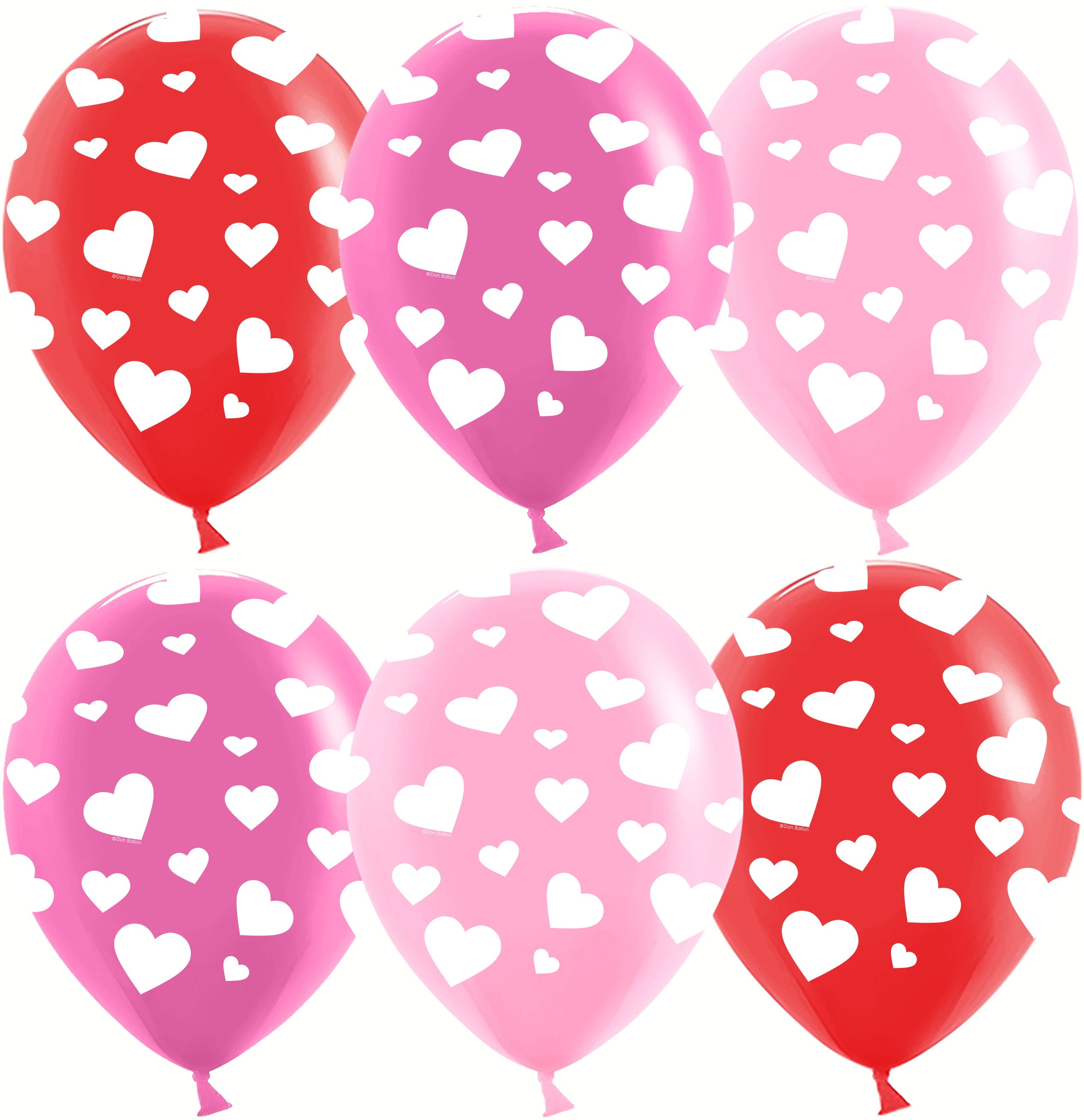 Шар (12''/30 см) Сердечки, Ассорти, пастель, 5 ст, 25 шт.