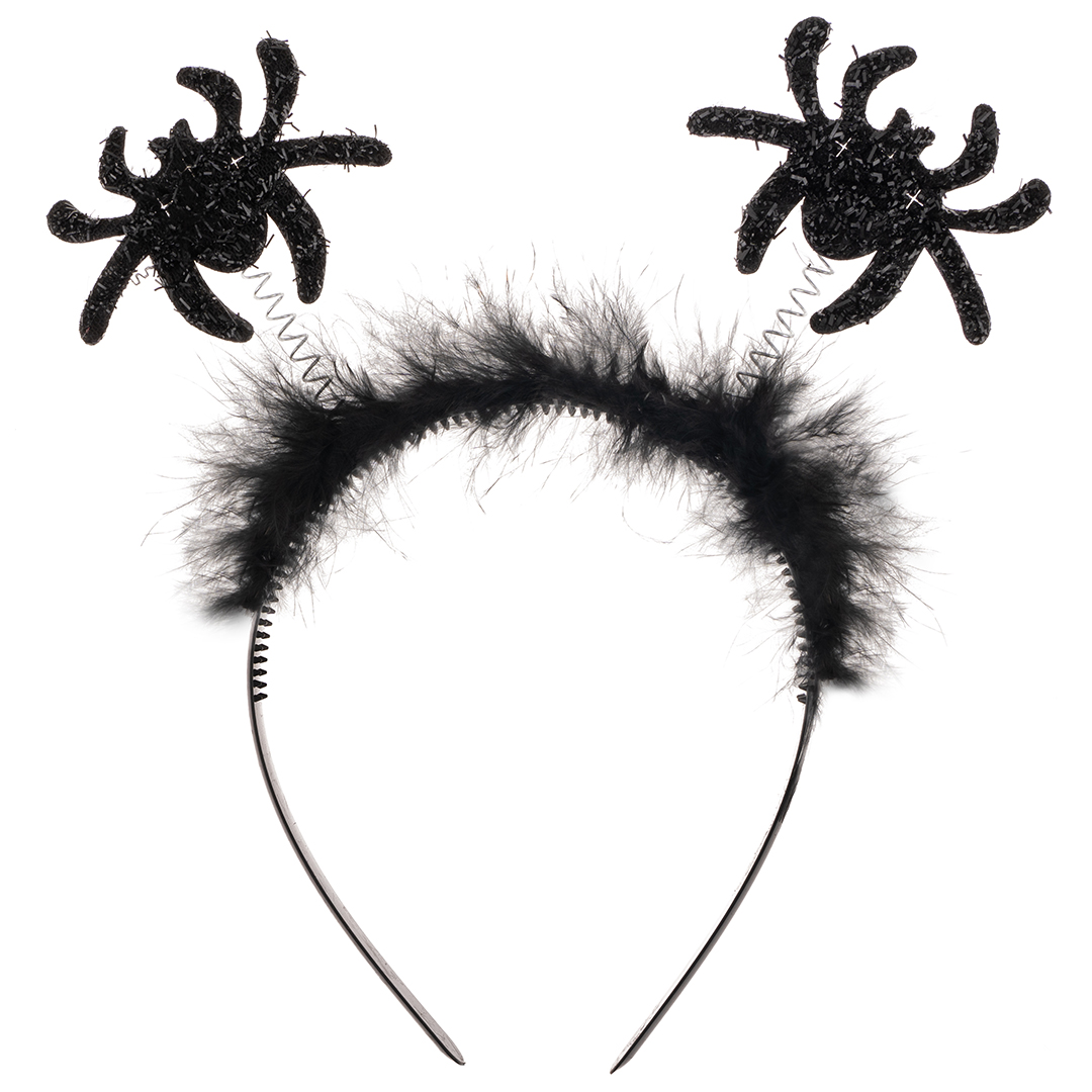 Ободок, Паучки, Черный, 1 шт. 