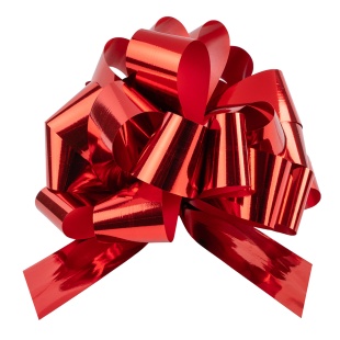 Бант Шар, Красный, Металлик, 36 см, 1 шт. в упак. 