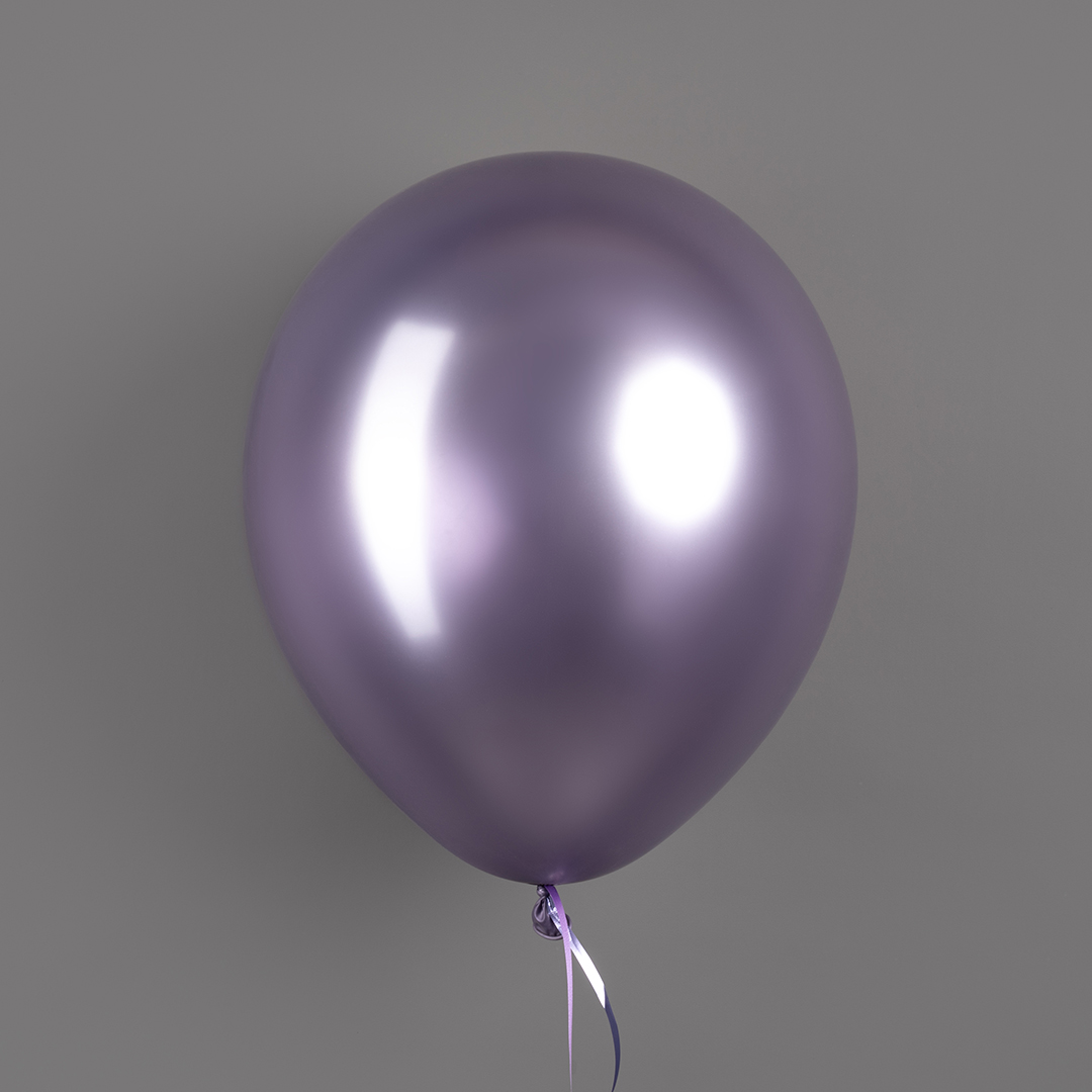 Шар (12''/30 см), Ретро, Нежная сирень, хром, 50 шт.