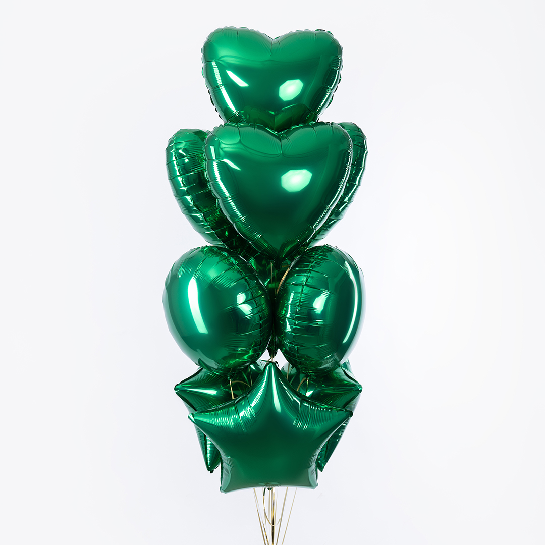 Шар (18''/46 см) Сердце, Зеленый, Сатин, 1 шт. Шар (18''/46 см) Сердце, Зеленый, Сатин, 1 шт.