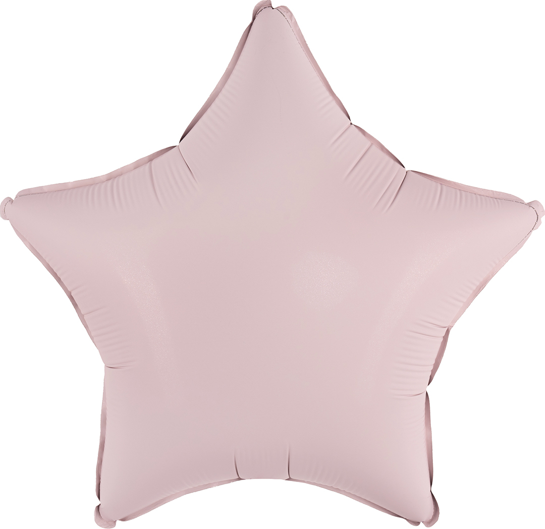 Шар (18''/46 см) Звезда, Пыльная роза, Сатин, 1 шт.