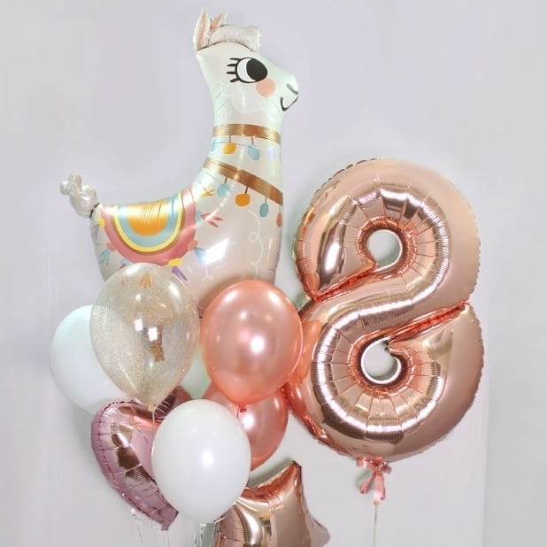 Шар (36''/91 см) Фигура, Лама Альпака, Бежевый, 1 шт.
