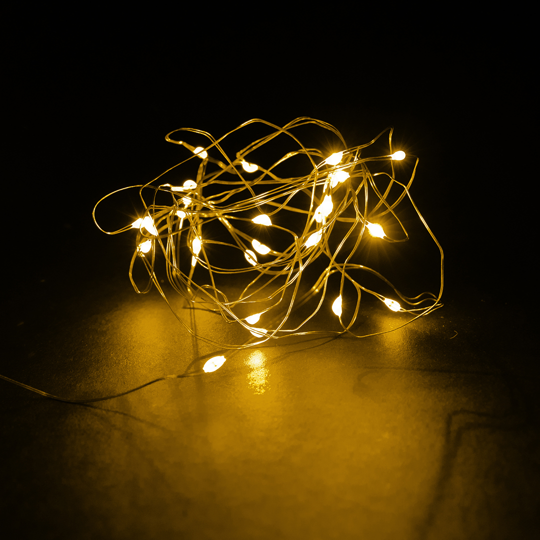 Светодиодная гирлянда, Роса 30 Led, IP14, 3 м. Теплый белый, 1 шт.