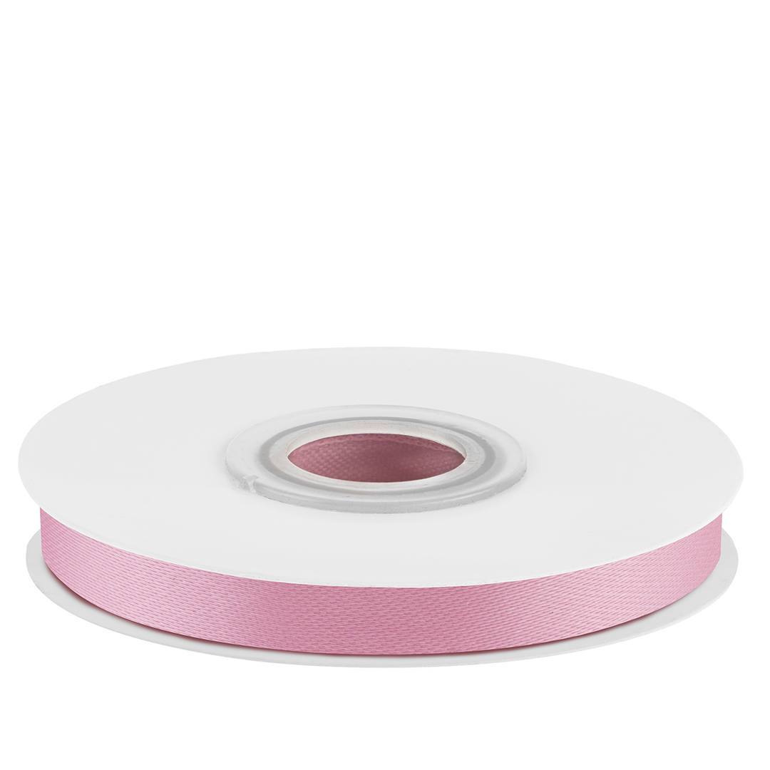Лента атласная (0,7 см*22,85 м) Розовый, 1 шт.