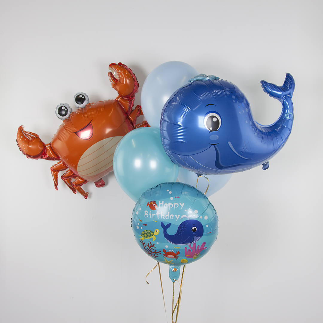 Шар (32''/81 см) Фигура, Бенни, Маленький китенок, 1 шт.