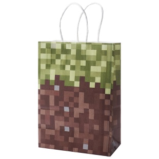 Пакет подарочный, Крафт 120гр, Пиксели, Дизайн №3, 21*15*8 см, 1 шт.