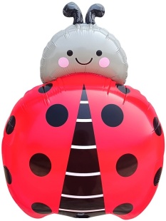 Шар (28''/71 см) Фигура, Божья коровка, Красный, 1 шт. в уп.