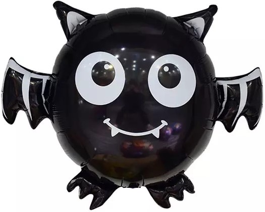 Шар (32''/81 см) Фигура, Летучая мышь, Черный, 1 шт. Шар (32''/81 см) Фигура, Летучая мышь, Черный, 1 шт.