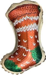 Шар с клапаном (14''/36 см) Мини-фигура, Новогодний носок для подарков, 1 шт.