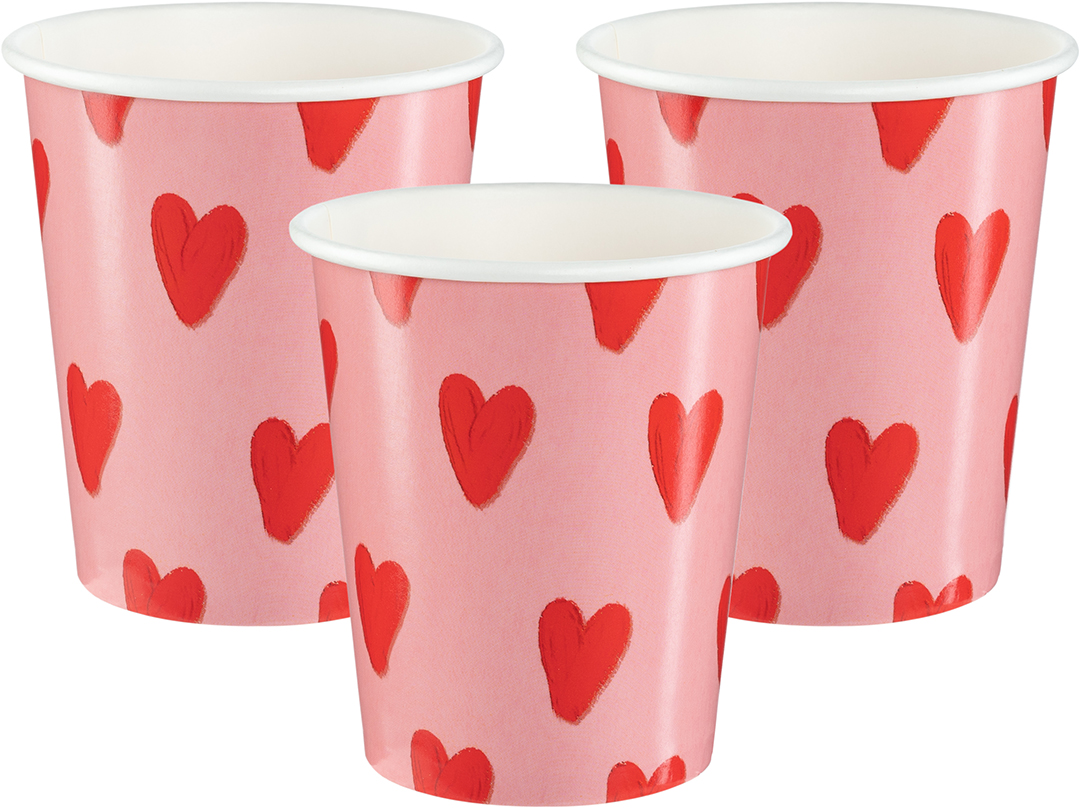 Стаканы (250 мл) Сердечки, 6 шт.