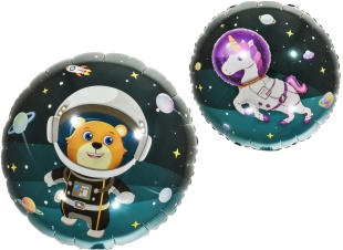 Шар (18''/46 см) Круг, Космическая прогулка, 1 шт.