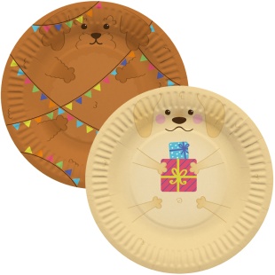 Тарелки (7''/18 см) Милые собачки, 6 шт.