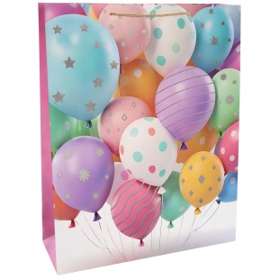 Пакет подарочный, 210гр, Множество шаров, Дизайн №3, 55*43*15 см, 1 шт.