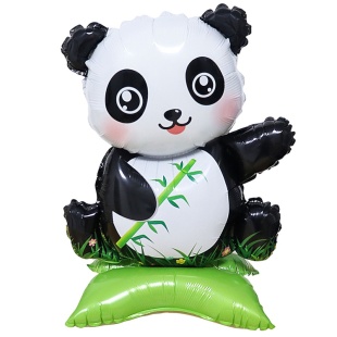Шар 3D (16''/41 см) Мини-фигура на подставке, Милая панда, 1 шт. в уп.