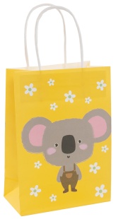 Пакет подарочный, Крафт 120гр, Зверята, Дизайн №2, 21*15*8 см, 1 шт.