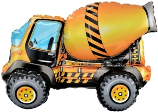 Шар 3D (30''/76 см) Фигура, Бетономешалка, 1 шт. в уп.