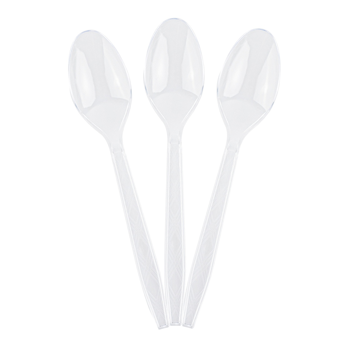 Ложки, Прозрачный, 15 см, 10 шт. в упак. 