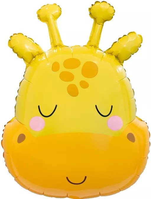Шар (29''/74 см) Фигура, Голова, Милый Жираф, 1 шт.