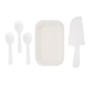 Десертный набор, Ням-Ням, Тарелки, Вилки, Нож, Прозрачный, 11 шт. в упак. 