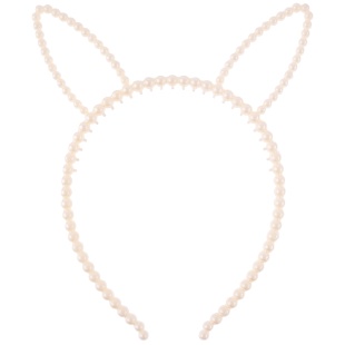 Ободок, Зайка, Жемчужные ушки, Белый, 1 шт. 