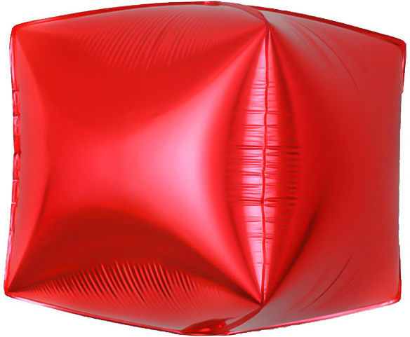 Шар 3D (20''/51 см) Куб, Красный, 1 шт. в уп.