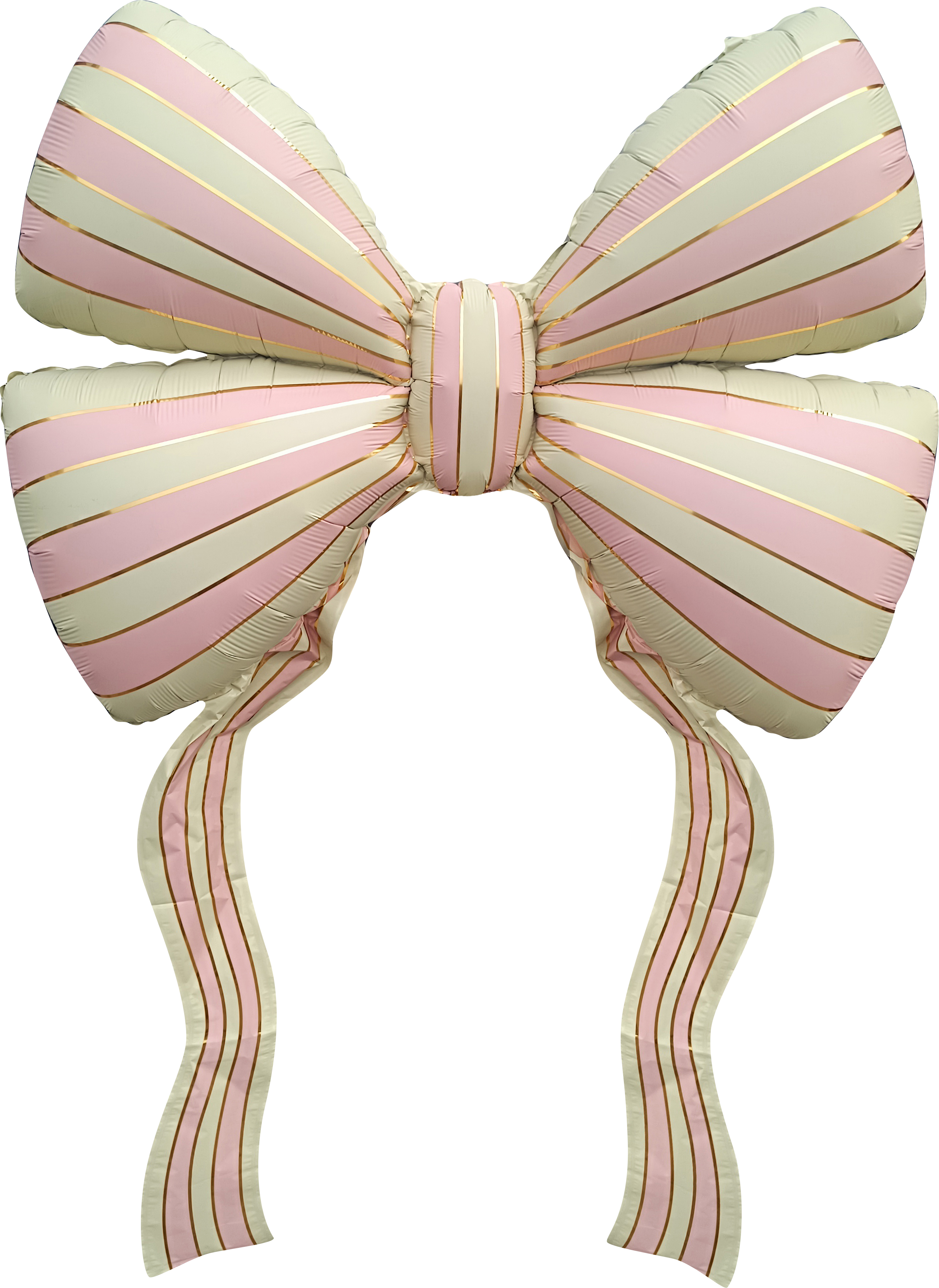 Шар (61''/155 см) Фигура, Бант, Стильные полоски, Розовый, 1 шт.