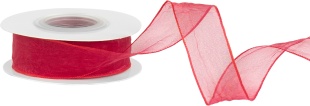Лента органза (2,5 см*9,14 м) Нежная грация, Красный, 1 шт.