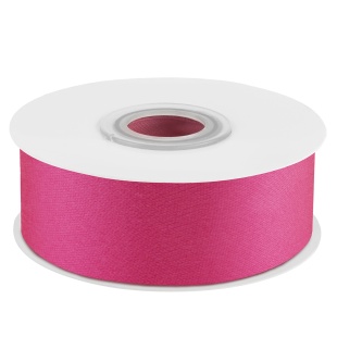 Лента атласная (2,5 см*22,85 м) Глубокий розовый, 1 шт.