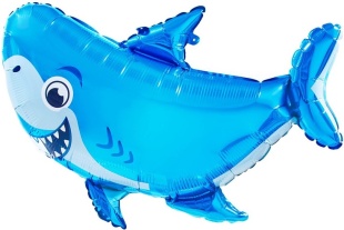 Шар (31''/79 см) Фигура, Акула, 1 шт.