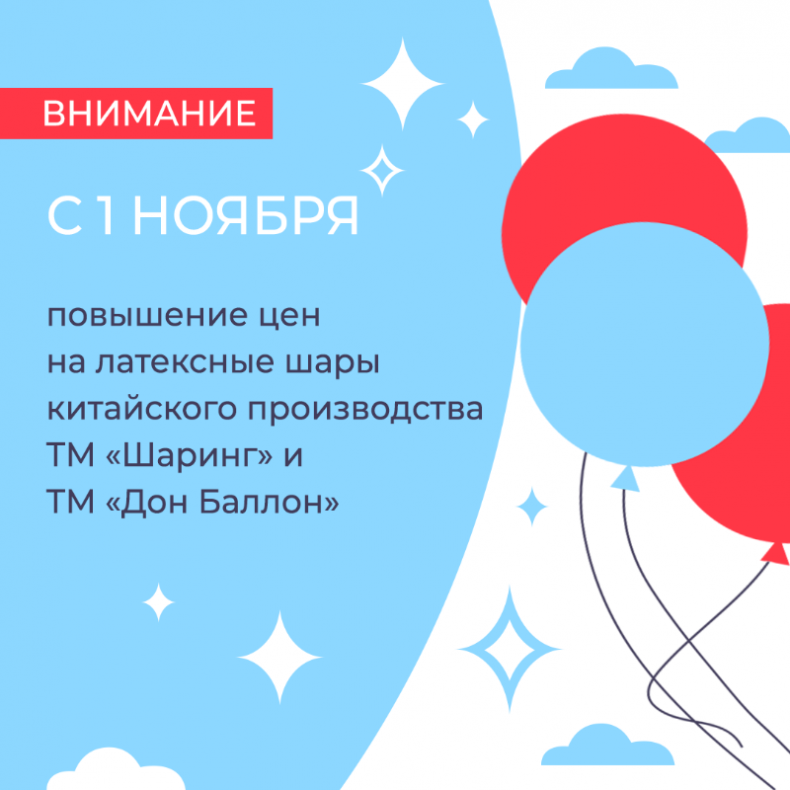 Повышение цен на китайские латексные шары!
