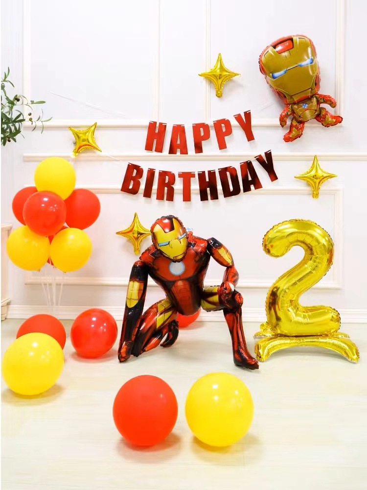 Шар 3D (27''/69 см) Фигура, Железный человек, 1 шт. в уп.