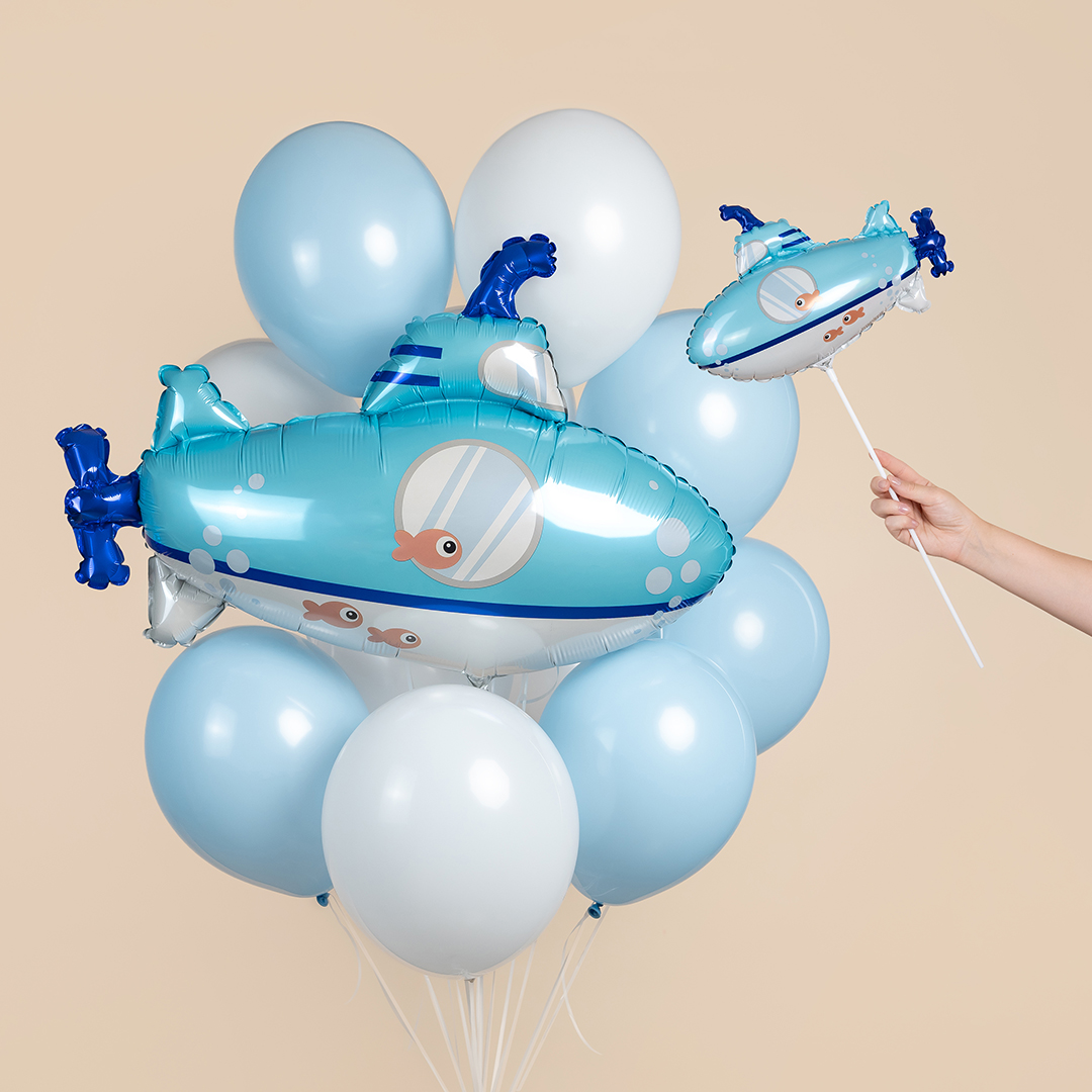 Шар (10''/25 см) Мини-фигура, Подводная лодка, 1 шт.
